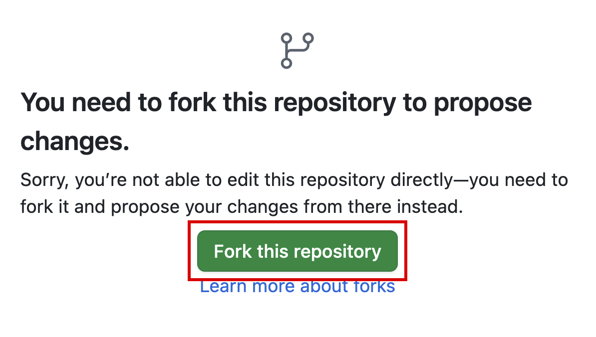 A screenshot of the 'Fork this repo' button on GitHub